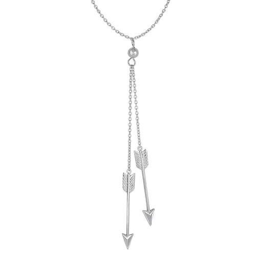 Sterling Silver Arrow 17″ Necklace | Pughsdiamonds.com